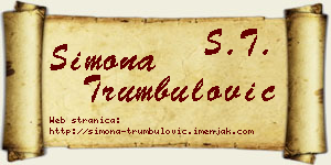 Simona Trumbulović vizit kartica